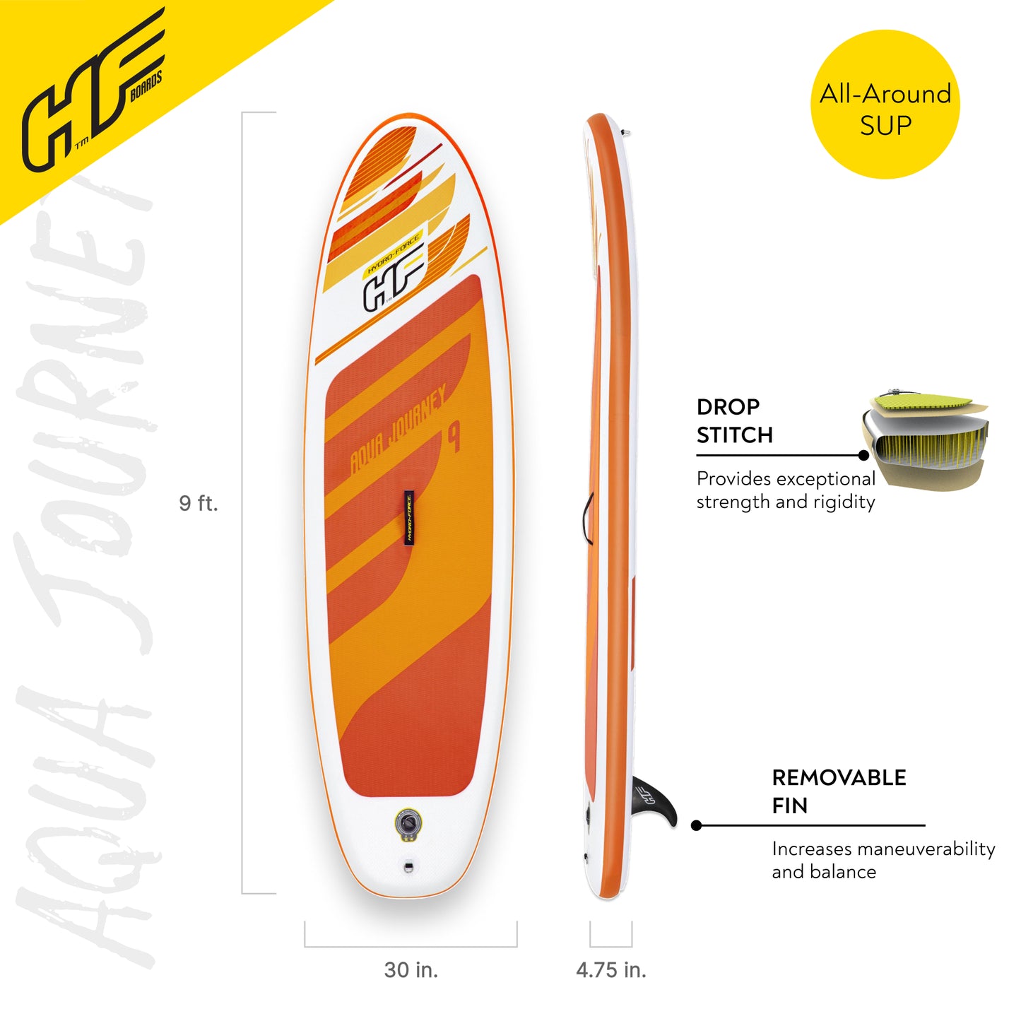 9ft Hydro‑Force Paddle Board Aqua Journey